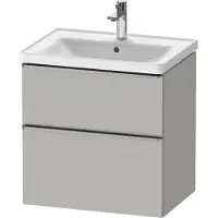 Duravit D-Neo Meuble sous-lavabo suspendu, 634x625x452mm, 1 tiroir, avec poignée acier inox brossé