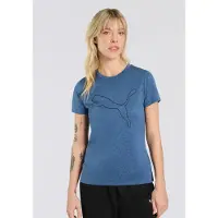 Puma Trainingsshirt "W TAD ESSENTIAL HEATHER LOGO TEE" Kurzarm, sportliches T-Shirt, für sportliche Aktivitäten