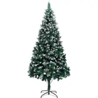 vidaXL Künstlicher Weihnachtsbaum mit 300 LEDs mit Ständer Grün 240 cm