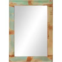 vidaXL Spiegel 70x50 cm Altholz Massiv und Glas