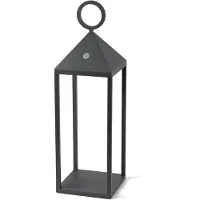 Faro LED-Akku-Tischlampe Argus, dunkelgrau, Alu/PMMA, Höhe 47 cm