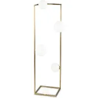 Ideal Lux Stehlampe Industrielle Ecke Metall Messing 5 Lichter G9 3W 3000K Warmes Licht