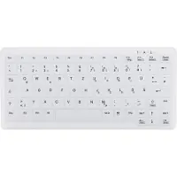 Cherry Contour Design Active Key Contour ClassicClean Medizinische Tastatur Abnehmbare Abdeckung Mini Kabellos Weiß DE C4110, Mini, Kabellos, RF Wireless, Scherenschalter, QWERTZ, Weiß