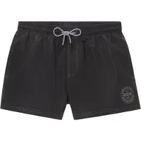 Bench Badeshorts ., Herren, Gr. M (50), N-Gr, schwarz, Recycling-Polyester, unifarben, Badehosen Badeshorts, mit Logodruck