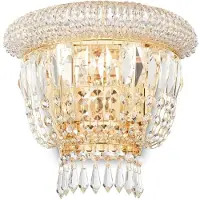 Ideal Lux Wandlampe Dubai messing/klar Breite 25 cm Kristall