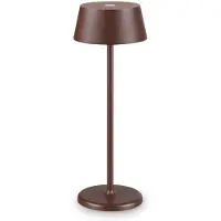 Ideal Lux LED-Akku-Außentischleuchte Pure braun Metall 32 cm