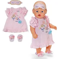Baby Born Nachthemd mit Schlafmaske und Pantoffeln für 43cm Puppen