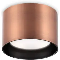 Ideal Lux Downlight Spike Round, kupferfarben, Alu, Ø 10 cm