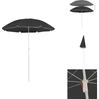 vidaXL Sonnenschirm mit Stahlmast Anthrazit 180 cm - Sonnenschirme & Sonnenschutze