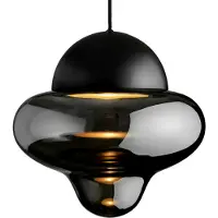 Design By Us LED-Hängeleuchte Nutty XL, rauchgrau / schwarz, Ø 30 cm