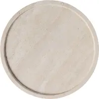 Villeroy & Boch Servierplatte "Servierteller Manufacture Travertine ø 24,5 cm beige", beige, B:24,5cm H:2cm L:24,5cm T:24,5cm Ø:24,5cm, Steingut, Servierplatten, Servierplatte, Handarbeit