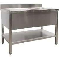 Saro Spültisch 1 Becken, Rechts - B 1400 X T 600 Mm