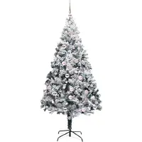 vidaXL Künstlicher Weihnachtsbaum Weiß 210 cm