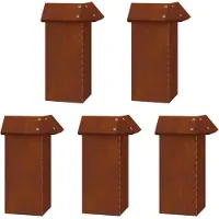 vidaXL Schneckenzauns 16 stk. 100 x 3,5 x 25 cm Wetterfeststahl Rostig