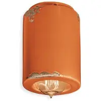FERROLUCE Deckenleuchte Vintage-Keramik Orange 1 Licht E14
