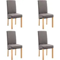 vidaXL Esszimmerstühle 4 Stk. Taupe Stoff