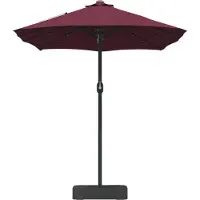 vidaXL Garten-Sonnenschirm Bordeauxrot 385 x 209 x 244 cm Polyester