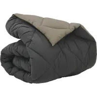 vidaXL Winterbettdecke 220 x 260 cm 450 g/m² Schwarz und Anthrazit