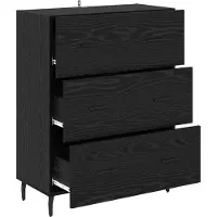 vidaXL Sideboard Schwarz Eichen-Optik 69,5 x 34 x 90 cm
