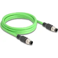 DeLOCK M12 Kabel A-kodiert 8 Pin Stecker zu Stecker PUR (TPU) 2 m
