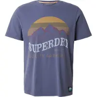 Superdry für Herren. M1012358A Outdoors Mountain T-Shirt navy (XL), Lässig, Baumwolle, Kurzarm, Marine
