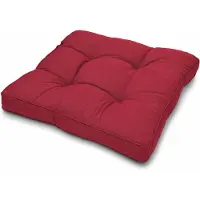 Beautissu XLuna Loungekissen, 60x60x10cm, Rot, Outdoor, für Gartenmöbel, Polster