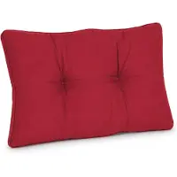 Beautissu XLuna Loungekissen, 50x40x12cm, Rot, Outdoor, für Gartenmöbel, Polster