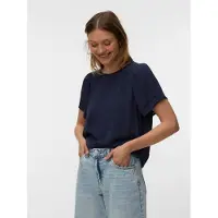 Vero Moda Shirtbluse "VMMENNY LACE SS TOP WVN GA" Viskose, regular fit