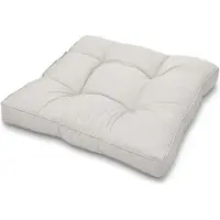 Beautissu XLuna Loungekissen, 50x50x10cm, Hellgrau, Outdoor, für Gartenmöbel