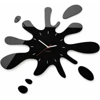 FLEXISTYLE Moderne wanduhr jugendzimmer Jungen Fleck Schwarz 64cm, wanduhr Teenager