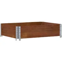 Syfax Paletten-Aufsatzrahmen Braun 80x60 cm Massivholz Kiefer