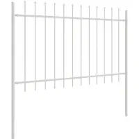 vidaXL Gartenzaun WOERDEN 1,7 x 1 m Pulverbeschichteter Stahl Weiß