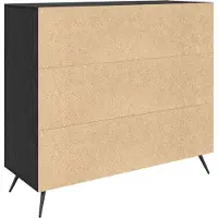 vidaXL Sideboard Schwarz Eichen-Optik 89,5 x 34 x 80 cm Holzwerkstoff