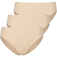 Schiesser Slip "Slip 3er Pack", Damen, Gr. 42, beige (nude), Obermaterial: 95% Baumwolle CO. 5% Elasthan EL., Unterhosen Slip