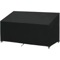 OEM Oxford-weefsel-Tuinhoeheizel für 3-sitzige Gartenbank - Wasserabweisender Schutzbezug - UV-Resistenz - Gartenbankabdeckung 163x66x63/89cm - Wetterfestes Schutzmittel