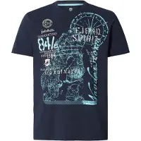 Jan Vanderstorm Rundhalsshirt "T-Shirt DOMINIK", Herren, Gr. XXL, blau (dunkelblau), Obermaterial: 100% Baumwolle CO., Shirts Rundhalsshirt