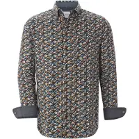 Babista Langarmhemd "Cordhemd LORIVAN", Herren, Gr. 3XL, weit, blau (dunkelblau gemustert), Obermaterial: 100% Baumwolle CO., Hemden Langarmhemd