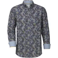 Babista Langarmhemd "Hemd ILVANO", Herren, Gr. XXL, weit, blau (dunkelblau gemustert), Obermaterial: 100% Baumwolle CO., Hemden Langarmhemd
