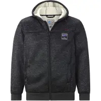 Jan Vanderstorm Kapuzensweatjacke "Sweatjacke MIKRIKSON", Herren, Gr. 4XL, grau (dunkelgrau melange), Obermaterial: 100% Polyester COOLMAX PES(Coolmax)., Sweatjacken Kapuzensweatjacke