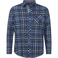 Jan Vanderstorm Langarmhemd "Hemd NORSEN", Herren, Gr. XXL, weit, blau (dunkelblau kariert), Obermaterial: 100% Baumwolle CO., Hemden Langarmhemd