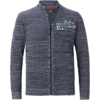 Jan Vanderstorm Strickjacke "Strickjacke AKSELLUND", Herren, Gr. XXL, blau (blau melange), Obermaterial: 100% Baumwolle CO., Strickjacken Strickjacke
