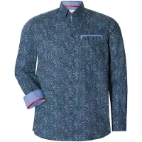 Babista Langarmhemd "Hemd VESTIRO", Herren, Gr. 4XL, weit, blau (dunkelblau gemustert), Obermaterial: 100% Baumwolle CO., Hemden Langarmhemd