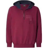 Jan Vanderstorm Kapuzensweatshirt "Sweatshirt KORBENKT", Herren, Gr. L, rot (dunkelrot), Obermaterial: 100% Baumwolle CO., Sweatshirts Kapuzensweatshirt