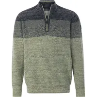 Babista Troyer "Pullover BELAN", Herren, Gr. L, grün (grün melange), Obermaterial: 100% Baumwolle CO., Pullover Troyer