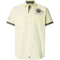 Jan Vanderstorm Kurzarmhemd "Kurzarmhemd SNOFRED", Herren, Gr. 4XL, weit, gelb (hellgelb), Obermaterial: 100% Baumwolle CO., Hemden Kurzarmhemd