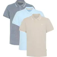 Blend BHPolo Herren 3-Pack Poloshirts Polohemd Shirts mit Polokragen Knöpfen 100% Baumwolle Multipack Regular fit