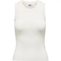 JDY Stricktop "JDYAYA TANK TOP KNT", Damen, Gr. S, weiß (cloud dancer), Feinstrick, Obermaterial: 80% Viskose, 20% Nylon, unifarben, hüftlang, Rundhals, Tops Stricktop