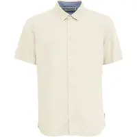 Blend Kurzarmhemd "Kurzarmhemd BHBobby", Herren, Gr. XL, N-Gr, beige (bleached sand), Obermaterial: 55% Leinen LI. 45% Viskose CV., Hemden Kurzarmhemd