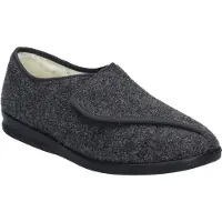 Josef seibel Hausschuh "Belfort 85 W, anthrazit", Herren, Gr. 43, grau (anthrazit), Obermaterial: 100% Textilmaterial TEXMAT., Schuhe Hausschuh