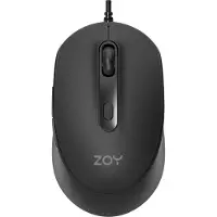 ZOY ZMS08 Kabelgebundene ergonomische Maus mit 6 Tasten und einstellbarer DPI, Schwarz